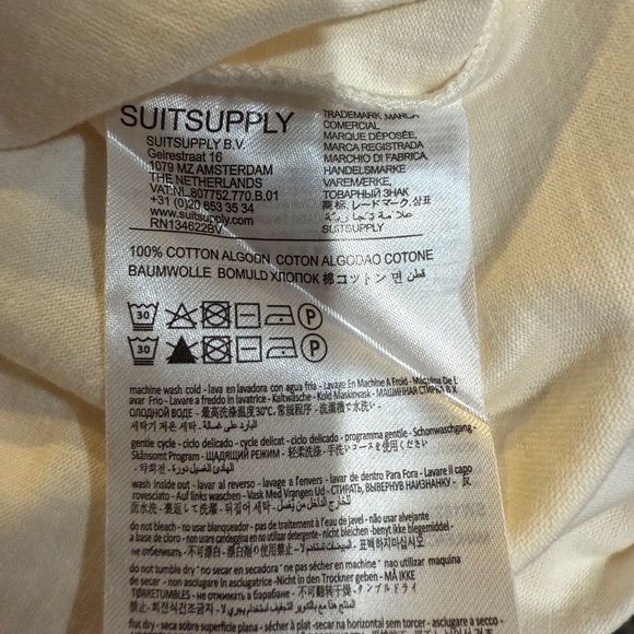 Suitsupply Off-White Short Sleeve Tee - Picture 6 of 6